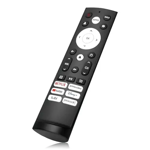 Hisense Smart Google TV uchun almashtirish pulti - Hisense UHD 4K ULED Android Google TV'lar bilan mos keluvchi universal pult - 6 ta tezkor tugma - Ovoz funksiyasi yo'q, oson sozlash - 5