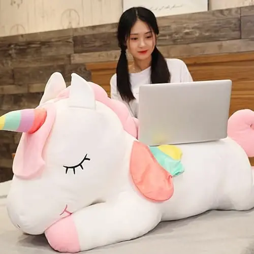 hitoshe Giant Unicorn Stuffed Animal, Big Unicorn Plush Pillow Toy Gifts for Kids, Valentine, Christmas (White, 51.1 in) - 6