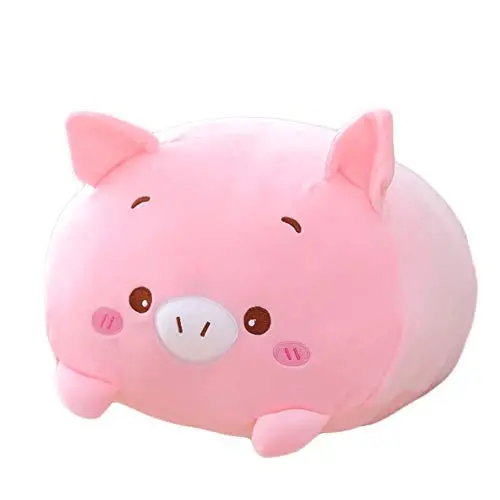hitoshe Pig Plush Pillow, Soft Pink Pig Stuffed Animal Body Pillow Toy Gifts for Bedding, Kids, 23.6