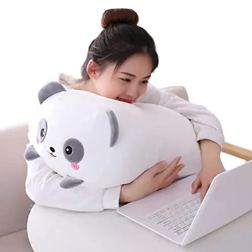 hitoshe Panda Plush Stuffed Animal, Soft Panda Plush Hugging Pillow Cylindrical Body Pillow Toy Gifts for Kids, 33.5