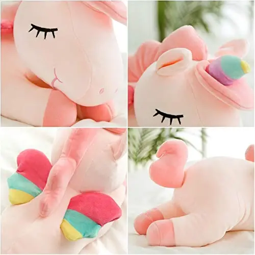 hitoshe Unicorn Stuffed Animal, Soft Unicorn Plush Hugging Pillow Toy Gifts for Kids (Pink, 23.6 in) - HITOSHE (1)