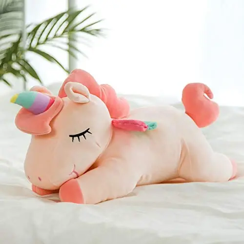 hitoshe Unicorn Stuffed Animal, Soft Unicorn Plush Hugging Pillow Toy Gifts for Kids (Pink, 19.6 in) - HITOSHE (1)