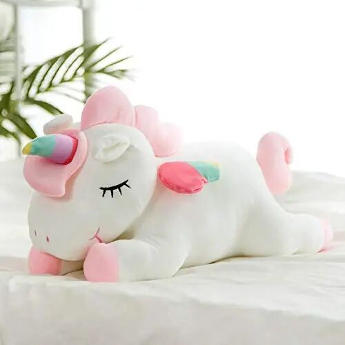 hitoshe Unicorn Stuffed Animals, Soft Unicorn Plush Hugging Pillow Toy Gifts for Kids (White, 12 in) - 2