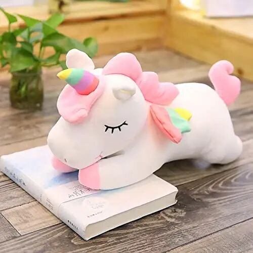 hitoshe Unicorn Stuffed Animals, Soft Unicorn Plush Hugging Pillow Toy Gifts for Kids (White, 12 in) - 5
