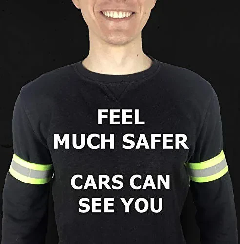 HiVisible Reflective Bands for Night Walking, Reflective Arm Bands for Runners, Reflective Wristbands, Reflective Ankle Bands, Cycling Reflective Running Gear, Bike Pant Leg Strap, Bicycle Pants Clips - HiVisible (1)