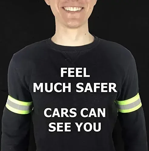 HiVisible Reflective Bands for Night Walking Reflective Arm Bands for Runners Reflective Wristbands Reflective Ankle Bands Cycling Reflective Running Gear Bike Pant Leg Strap Bicycle Pants Clips - HiVisible (1)