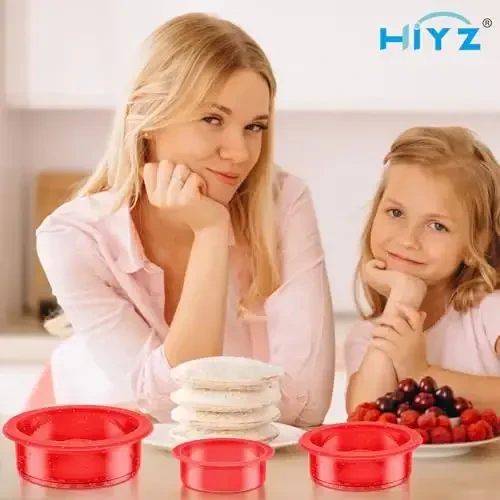 HiYZ Глиттерный Сандвич-резак и герметик - 5 шт. Декор для изготовления сэндвичей - Форма для печенья из сэндвича без корок с арахисовым маслом и желе для детей, дизайн с блестками - 7