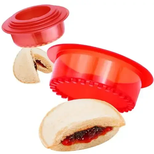 HiYZ Sandwich Cutter and Sealer, 5 PCS Sandwich Cutter for Kids, Bread Sandwich Maker and DIY Cookie Cutter for Lunchbox Bentobox, Sandwich Press Crimper for Children Boys Girls - 1