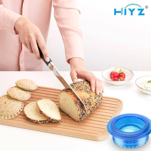 HiYZ Glitter Sandwich Cutter and Sealer - 5 PCS Decruster Sandwich Maker - Peanut Butter and Jelly Crustless Sandwich Cookie Cutter for Kids Children, Glitter Design - 10