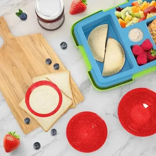 HiYZ Glitter Sandwich Cutter and Sealer - 5 PCS Decruster Sandwich Maker - Peanut Butter and Jelly Crustless Sandwich Cookie Cutter for Kids Children, Glitter Design - 6