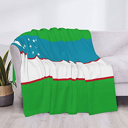 HKITCHENUS O'zbekiston Bayrog'i Fleece Blanket To'shak To'qimalari Divan Adyol Atma Hajmi 80