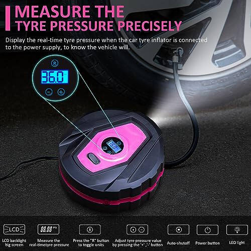 HLWDFLZ Car Emergency Kit with Portable Air Compressor - Roadside Emergency Kit for Vehicles, Winter Car Safety Roadside Assist Kit, Emergency Car Kit for Teen Girl and Ladies L-77 - 2