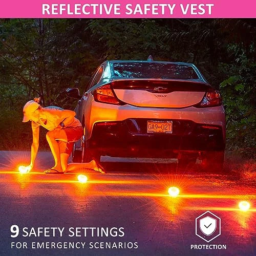 HLWDFLZ Car Emergency Kit with Portable Air Compressor - Roadside Emergency Kit for Vehicles, Winter Car Safety Roadside Assist Kit, Emergency Car Kit for Teen Girl and Ladies L-77 - 4