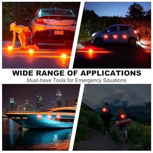 HLWDFLZ Car Emergency Roadside Kit, with Led Road Flares, Jump Cables, Towing Rope, Winter Car Safety Kit Roadside Emergency Kit for Car 36pcs - 3