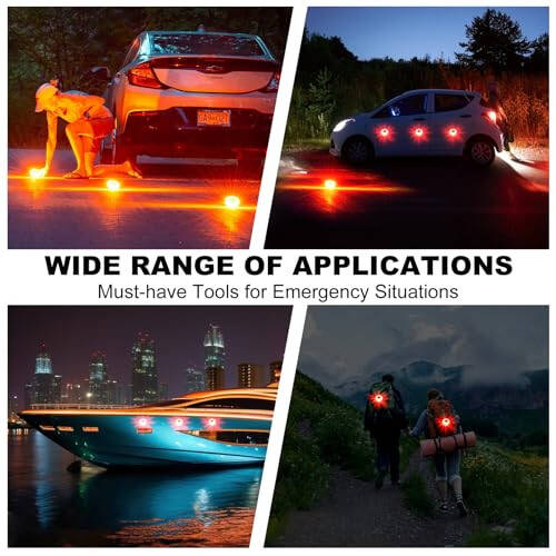 HLWDFLZ Car Emergency Roadside Kit, with Led Road Flares, Jump Cables, Towing Rope, Winter Car Safety Kit Roadside Emergency Kit for Car 36pcs - 3