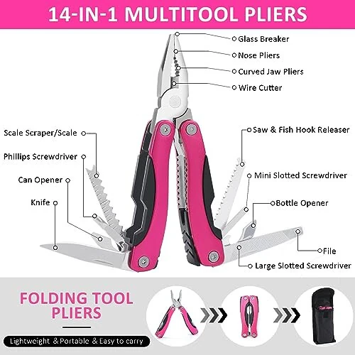 HLWDFLZ Car Emergency Kit with Portable Air Compressor - Roadside Emergency Kit for Vehicles, Winter Car Safety Roadside Assist Kit, Emergency Car Kit for Teen Girl and Ladies M-75 - 4