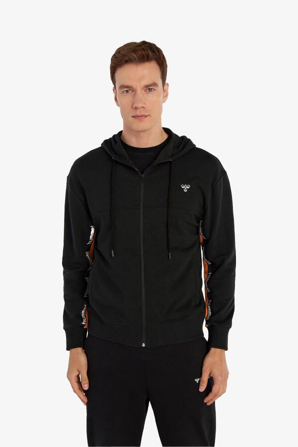 Hmlates Zip Erkek Siyah Sweatshirt 921897-2001 - 1