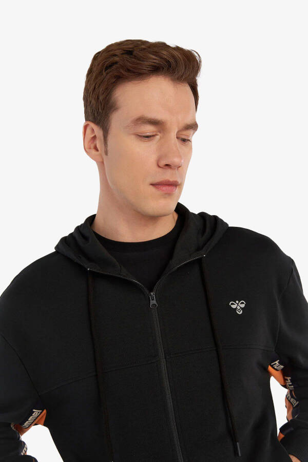 Hmlates Zip Erkek Siyah Sweatshirt 921897-2001 - 3