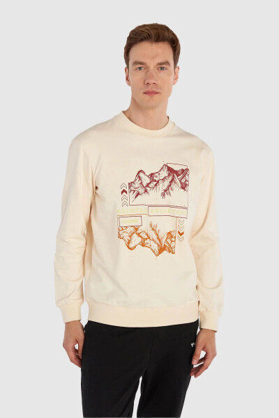 Hmlgilberto Men's Beige Sweatshirt 921964-9820 - HUMMEL