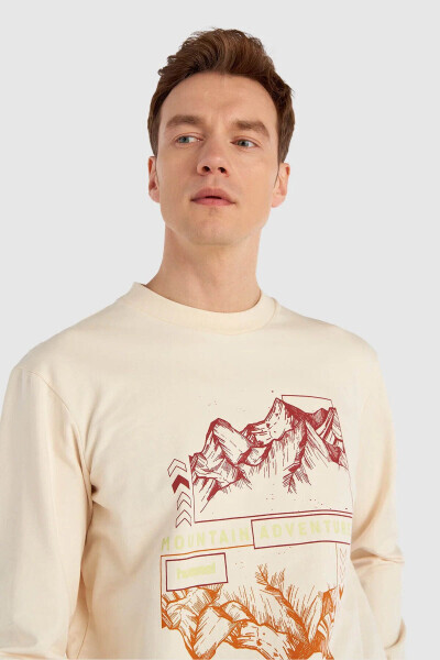 Hmlgilberto Men's Beige Sweatshirt 921964-9820 - HUMMEL (1)
