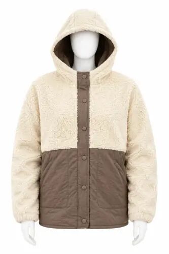 HN-8338 Kadın Camel Renk Günlük Panduflu Kapüşonlu Mont - Camel-3924 - Lumberjack (1)