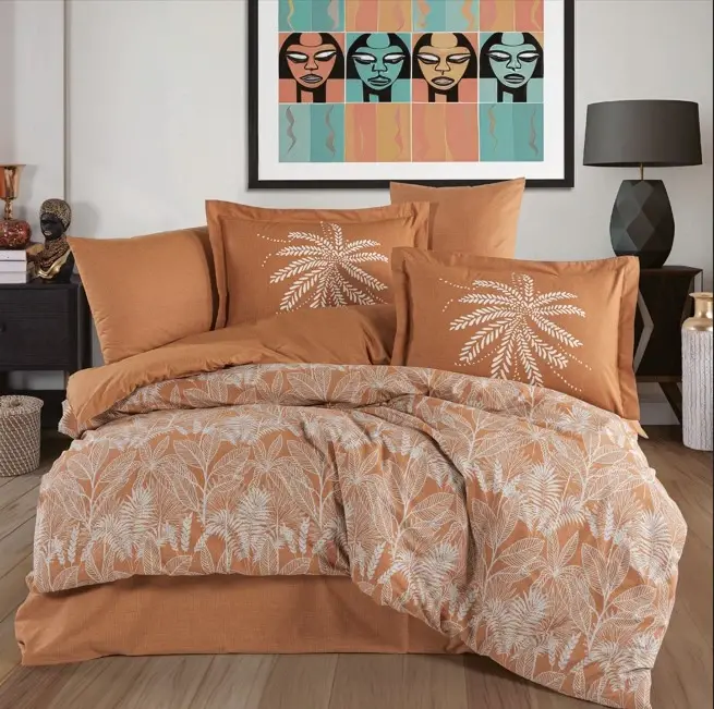 Hobby Çift Kişilik Poplin Nevresim Selene Tarçın - NEVRESIMDUNYASI