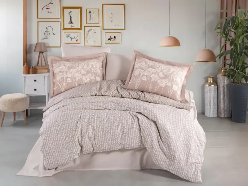 Hobby Çift Kişilik Poplin Nevresim Velura Latte - NEVRESIMDUNYASI