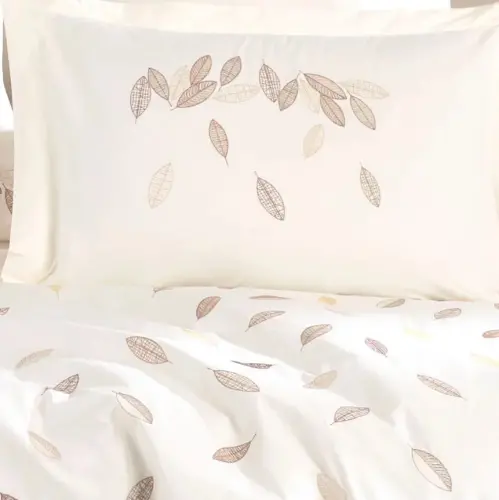 Hobby Çift Kişilik Poplin Premium Nakışlı Nevresim Lidia Krem - 3