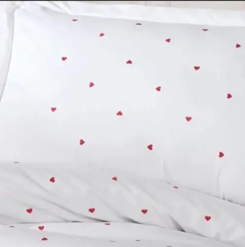 Hobby Çift Kişilik Poplin Premium Nakışlı Nevresim Lubow Beyaz 8698499179899 - 3