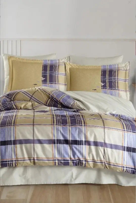 Hobby Çift Kişilik Saten Nevresim Yolanda Bej - NEVRESIMDUNYASI