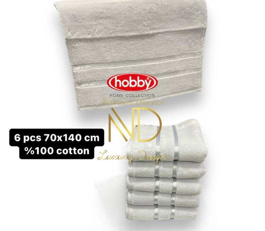 Hobby Dolce Açık Mavi 70x140 6'lı Havlu Seti - 2