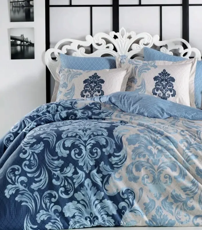 Hobby Double Poplin Bed Linen Mirella Royal - NEVRESIMDUNYASI