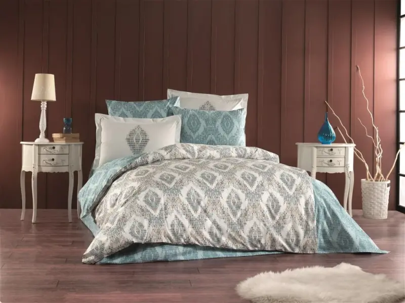 Hobby Double Poplin Bedding Retro Mint - 1
