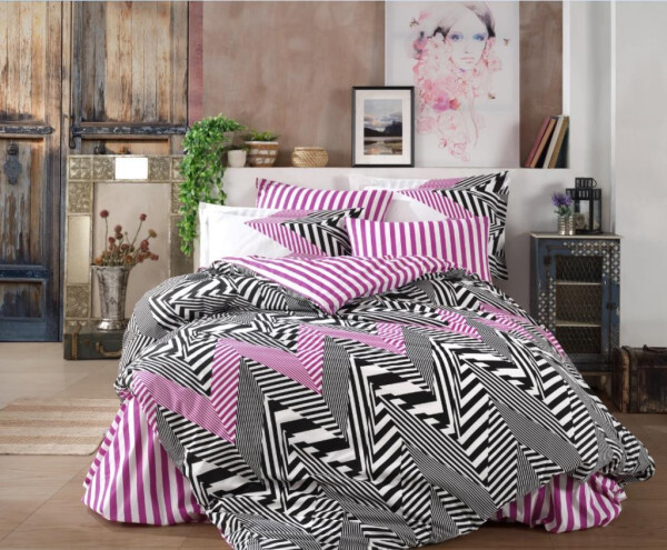 Hobby Double Poplin Duvet Cover Daniela Black - 2