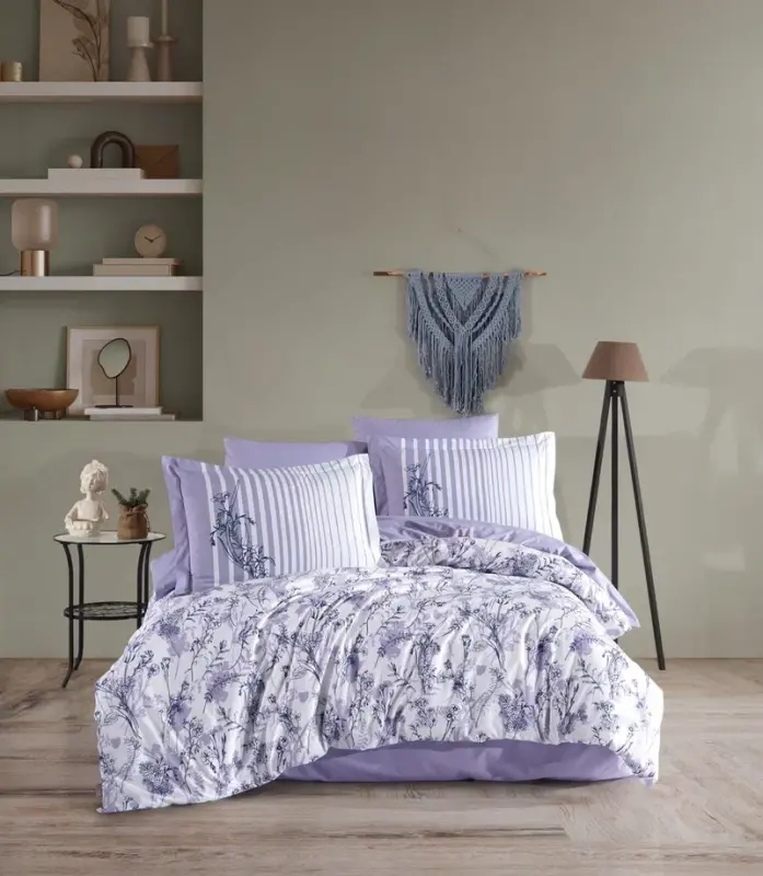 Hobby Double Poplin Duvet Cover Healing Stones Amethyst - NEVRESIMDUNYASI