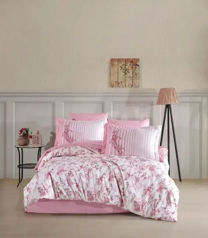 Hobby Double Poplin Duvet Cover Healing Stones Ruby - NEVRESIMDUNYASI