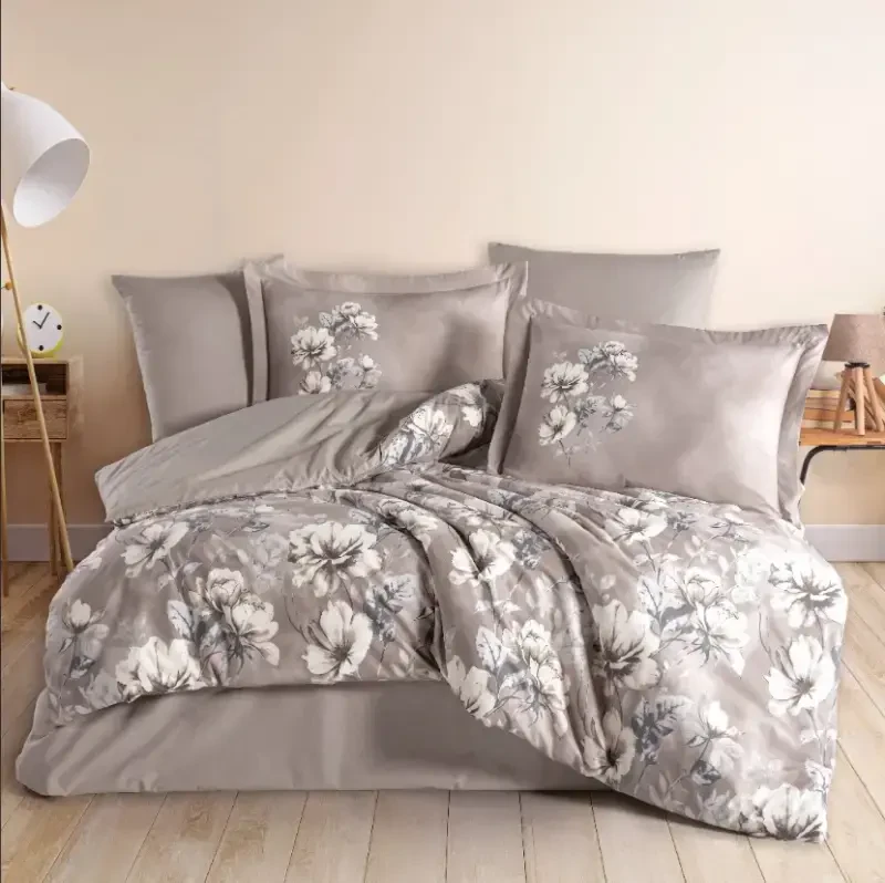 Hobby Double Poplin Duvet Cover Larmina Toprak - 1