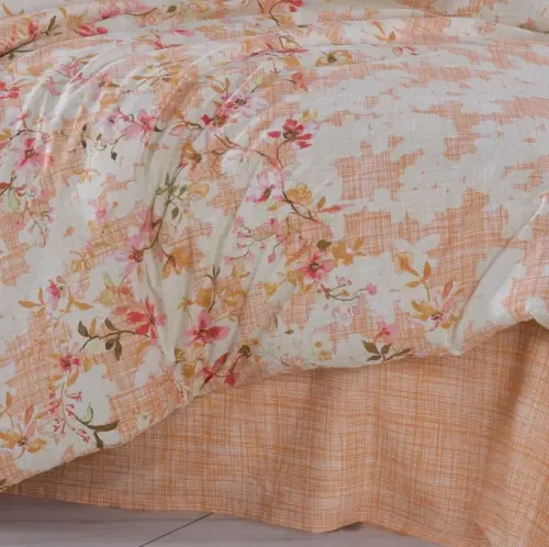 Hobby Double Poplin Duvet Cover Lily Salmon - 3