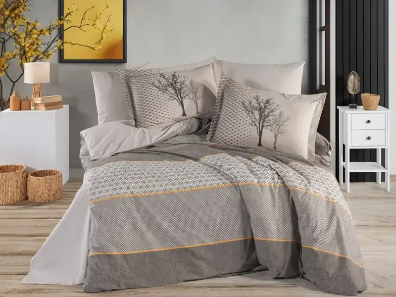 Hobby Double Poplin Duvet Cover Tanya Coffee - 1