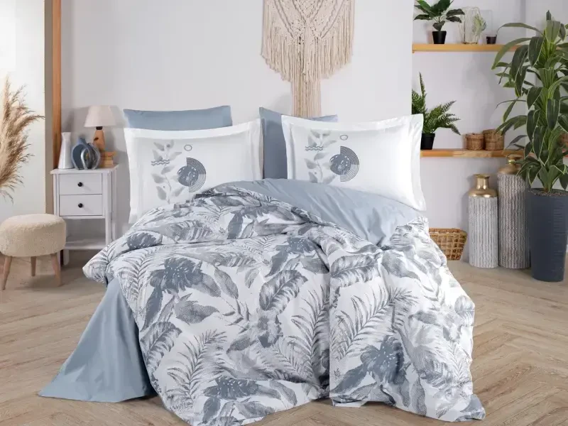 Hobby Double Poplin Duvet Cover Tiffany Denim - 1