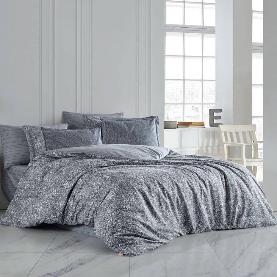 Hobby Double Poplin Duvet Set Silvana Grey - 1