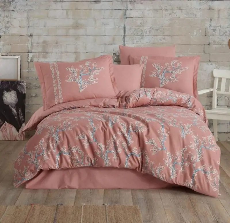 Hobby Double Ranforce Duvet Cover Set Camila Salmon - 1