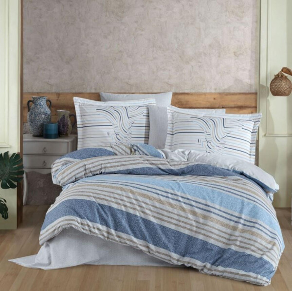 Hobby Double Ranforce Duvet Cover Set Debora Blue - 2