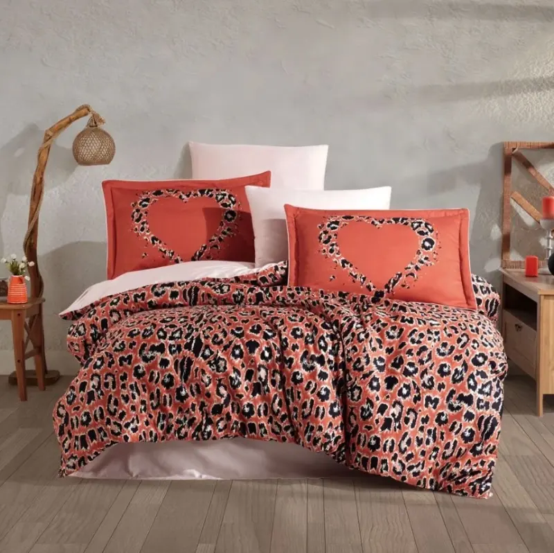 Hobby Double Sateen Bed Linen Aura Coral - 2