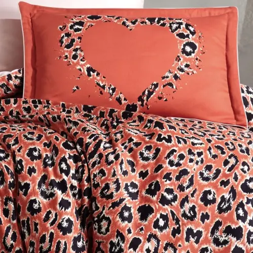 Hobby Double Satin Bed Linen Aura Coral - 1