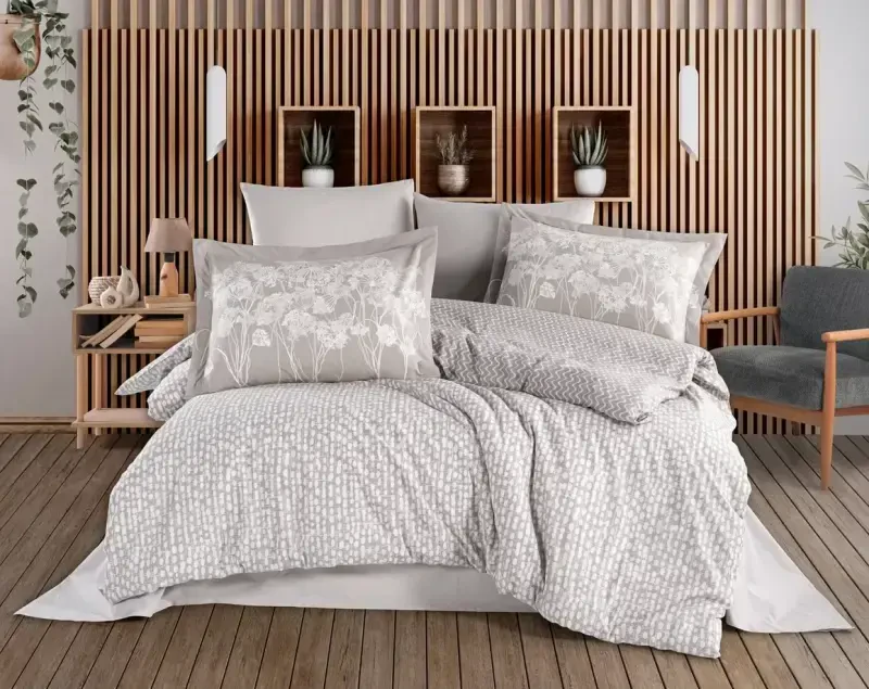 Hobby Double Size Poplin Duvet Cover Velura Stone - 1