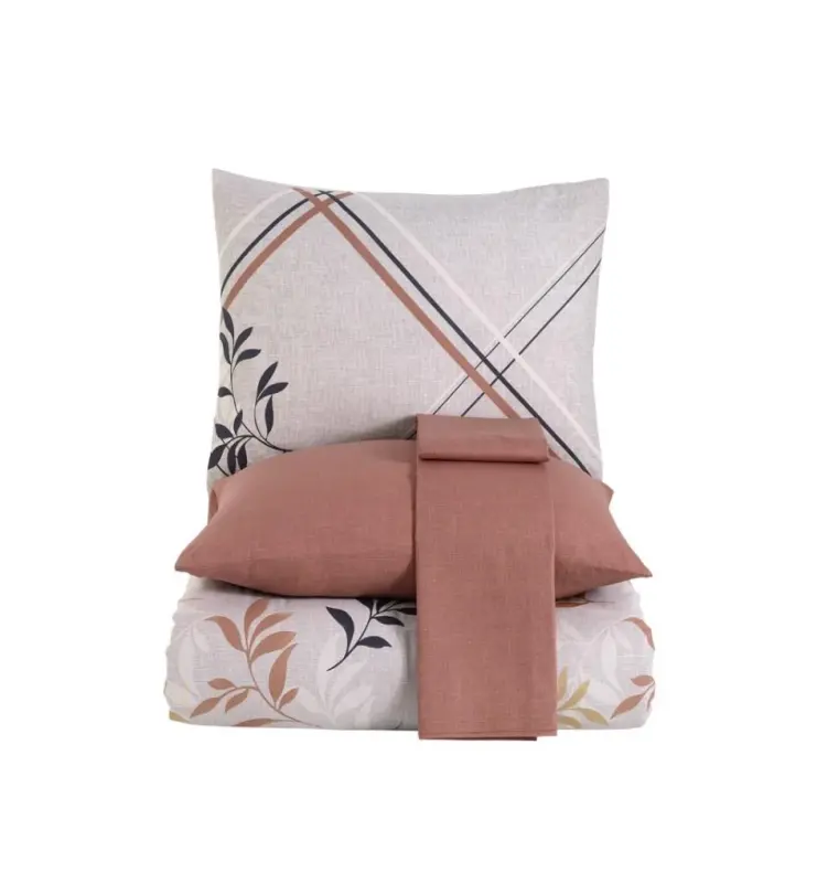 Hobby Double Size Ranforce Duvet Cover Set Belen Coffee - 3