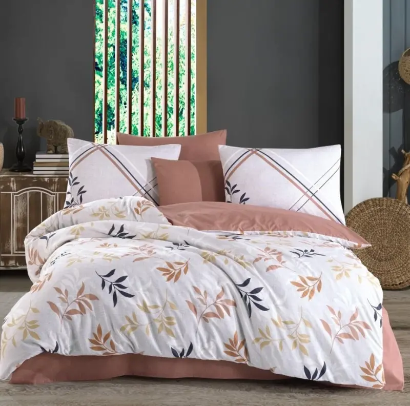 Hobby Double Size Ranforce Duvet Cover Set Belen Coffee - 2