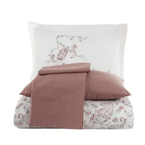 Hobby Double Size Ranforce Duvet Cover Set Calvina Coffee - NEVRESIMDUNYASI (1)