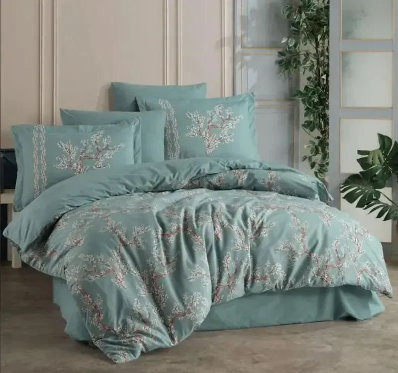 Hobby Double Size Ranforce Duvet Cover Set Camila Green - 1